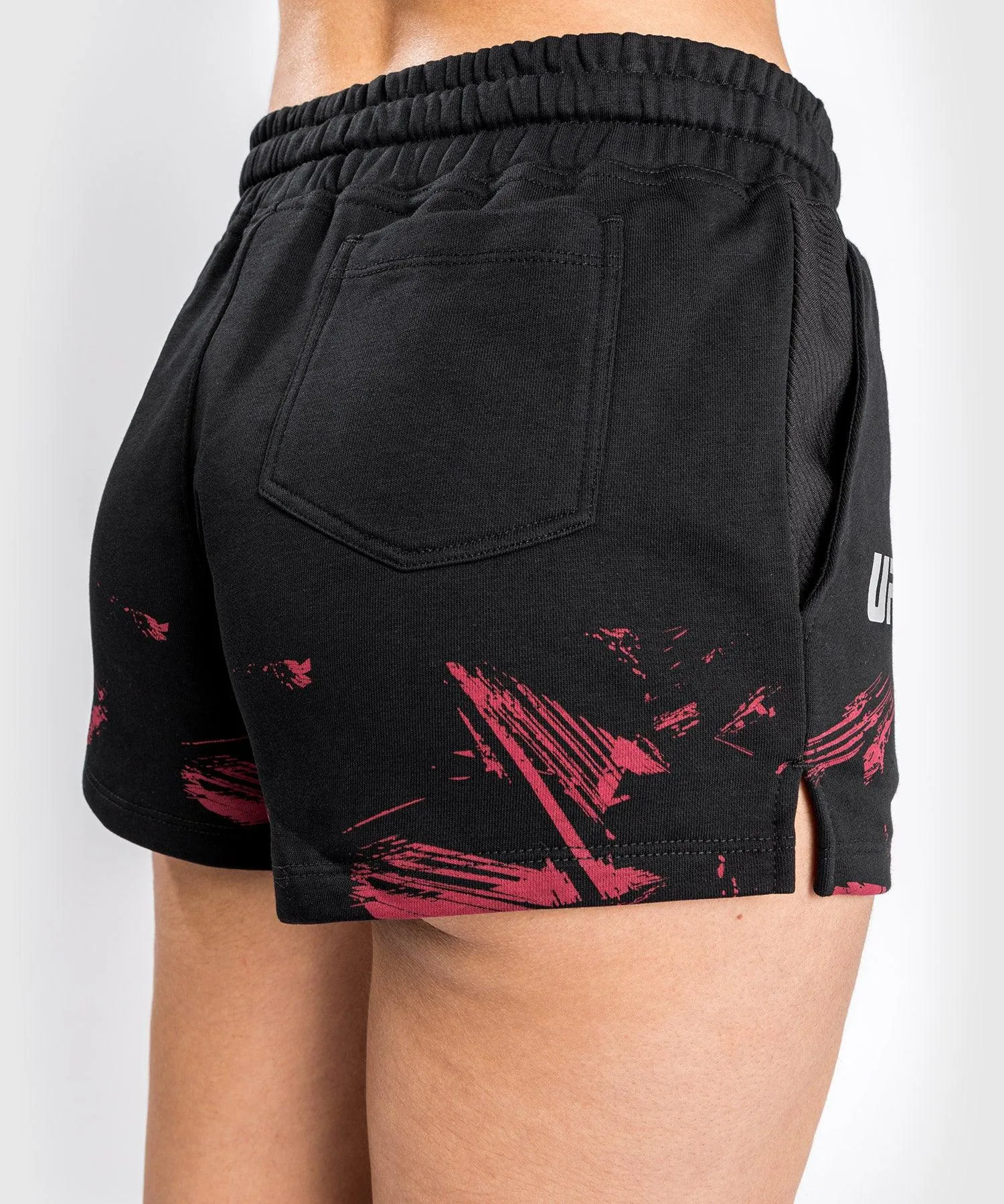 Pantalones cortos de algodón UFC Venum Authentic Fight Week 2.0 - Para mujer  - Negro/Rojo