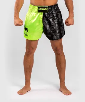 Pantalones cortos Venum Logos Muay Thai - Negro/Amarillo