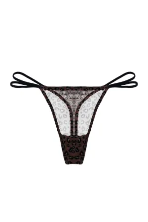 Panty tipo tanga animal print para mujer