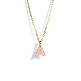 PINK LETTER ANA EMILIA NECKLACE