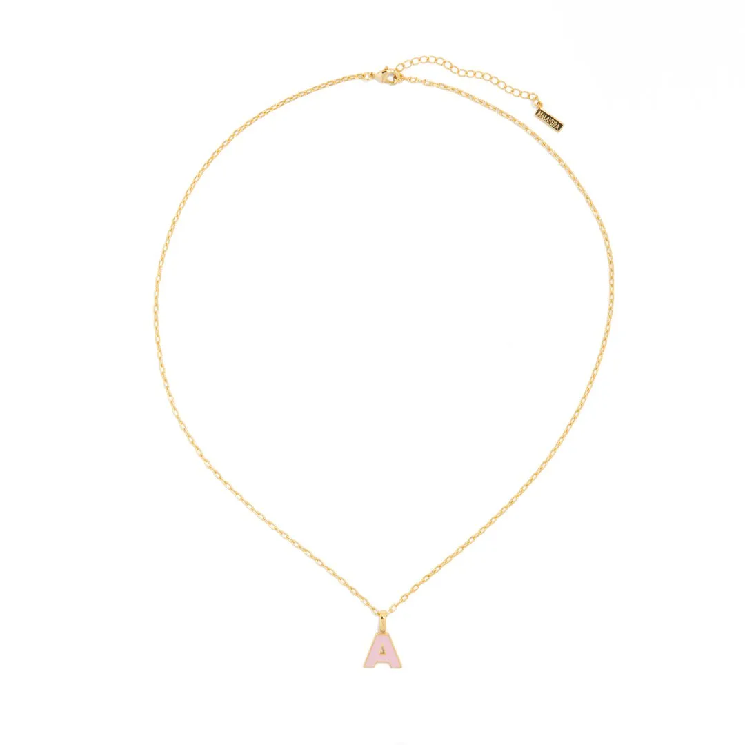 PINK LETTER ANA EMILIA NECKLACE