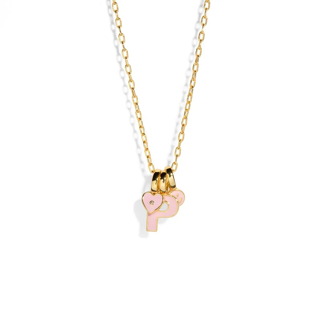 PINK LETTER ANA EMILIA NECKLACE