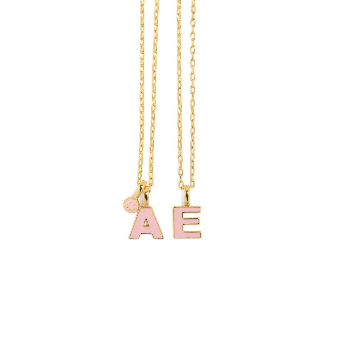 PINK LETTER ANA EMILIA NECKLACE