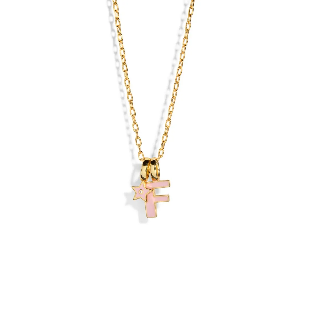 PINK LETTER ANA EMILIA NECKLACE