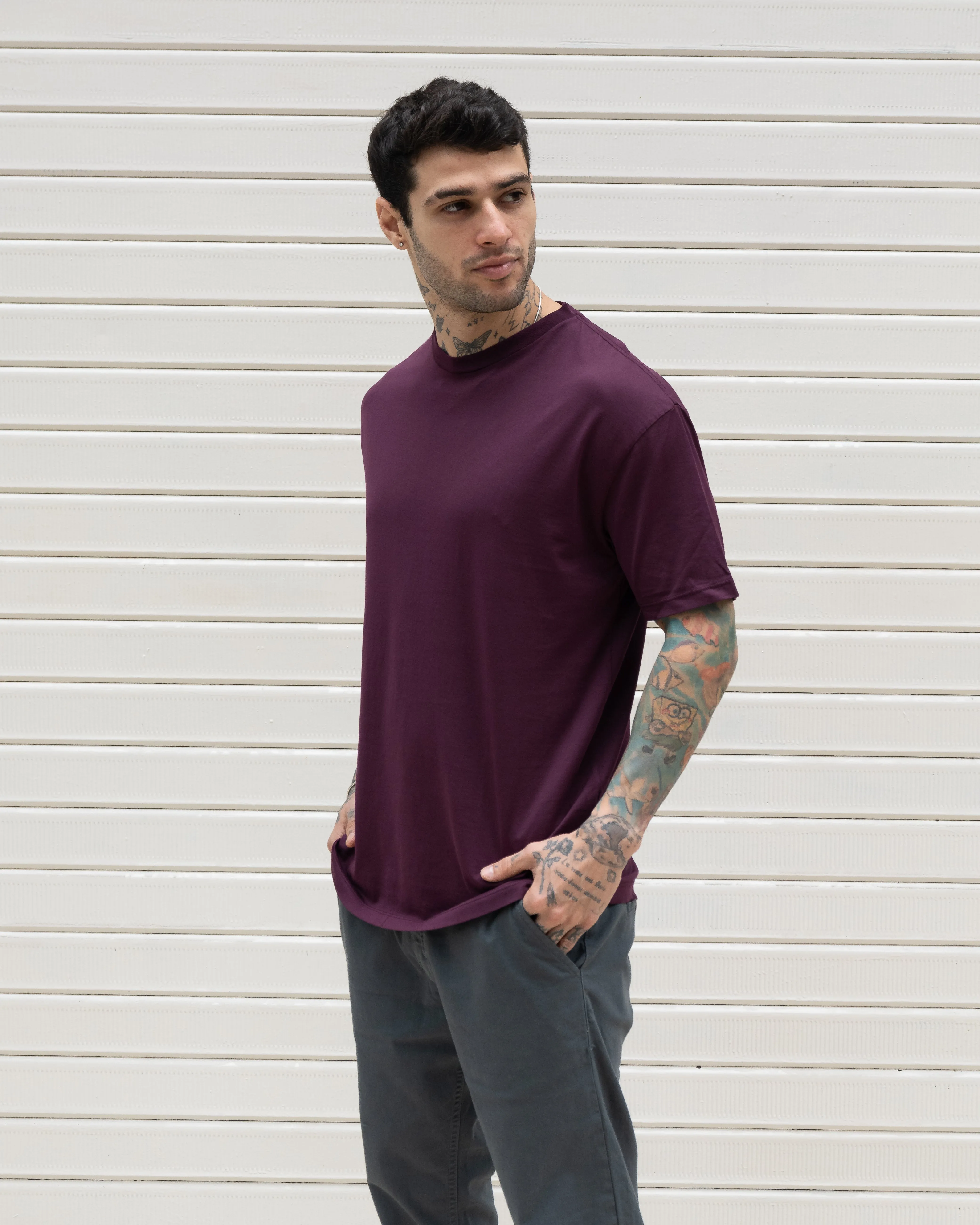 Premium Pima Tee - Italian Plum