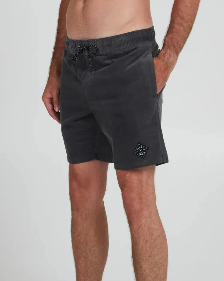 Sandbar Corduroy Elastic Short VBLK