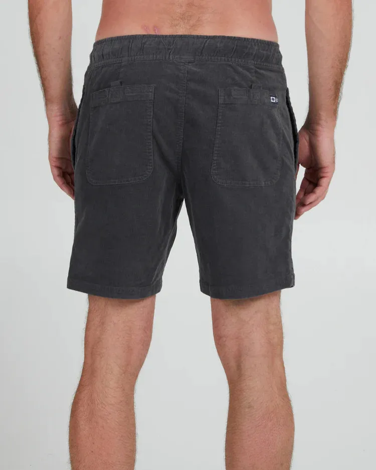 Sandbar Corduroy Elastic Short VBLK