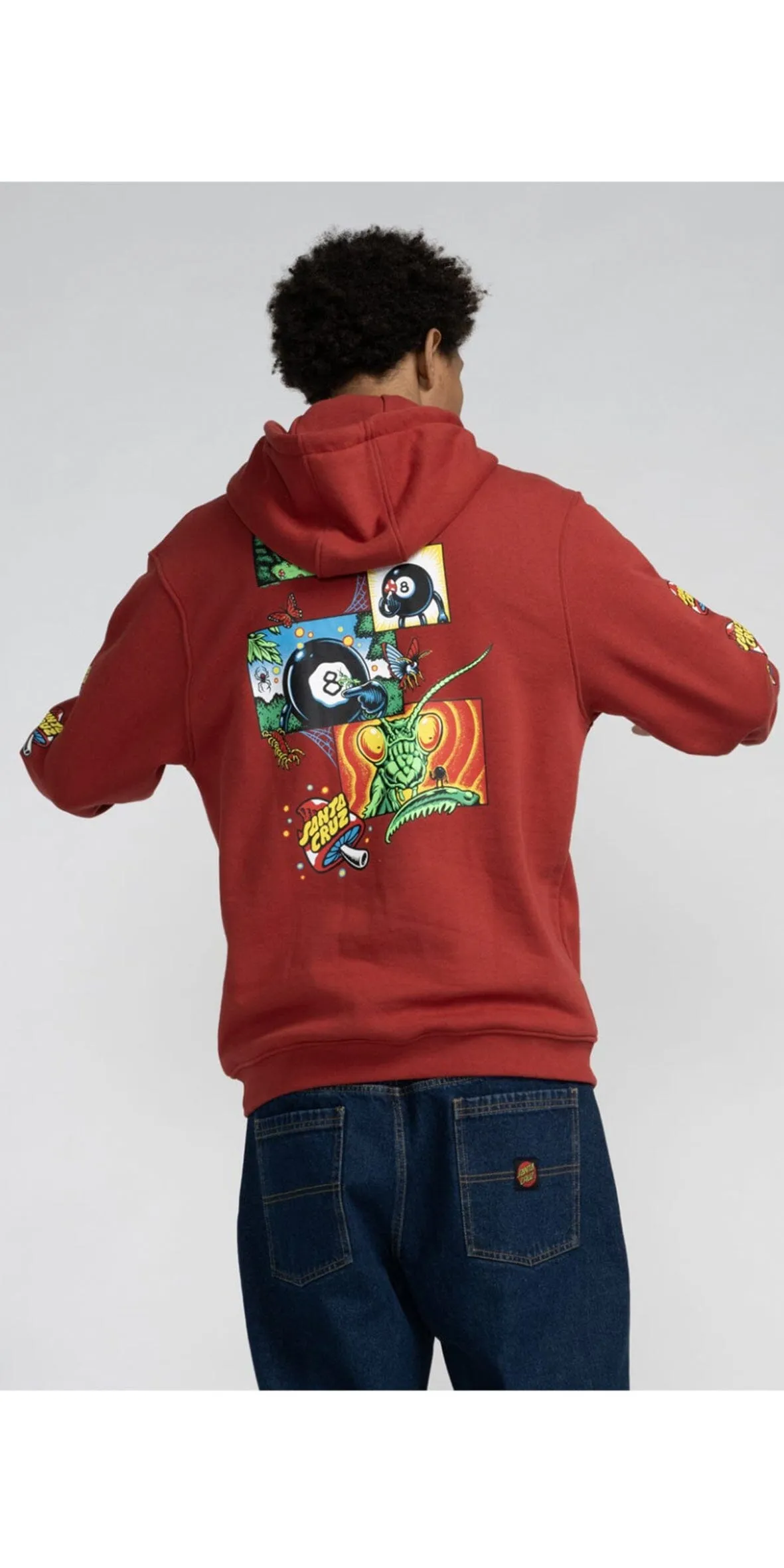 Santa Cruz Hood Winkowski 8Ball Comic Strip - Sudadera