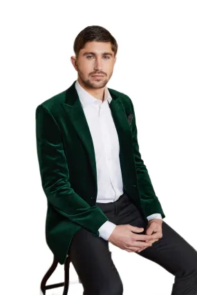 Savile Row Velvet Peak Lapel Formal Jacket