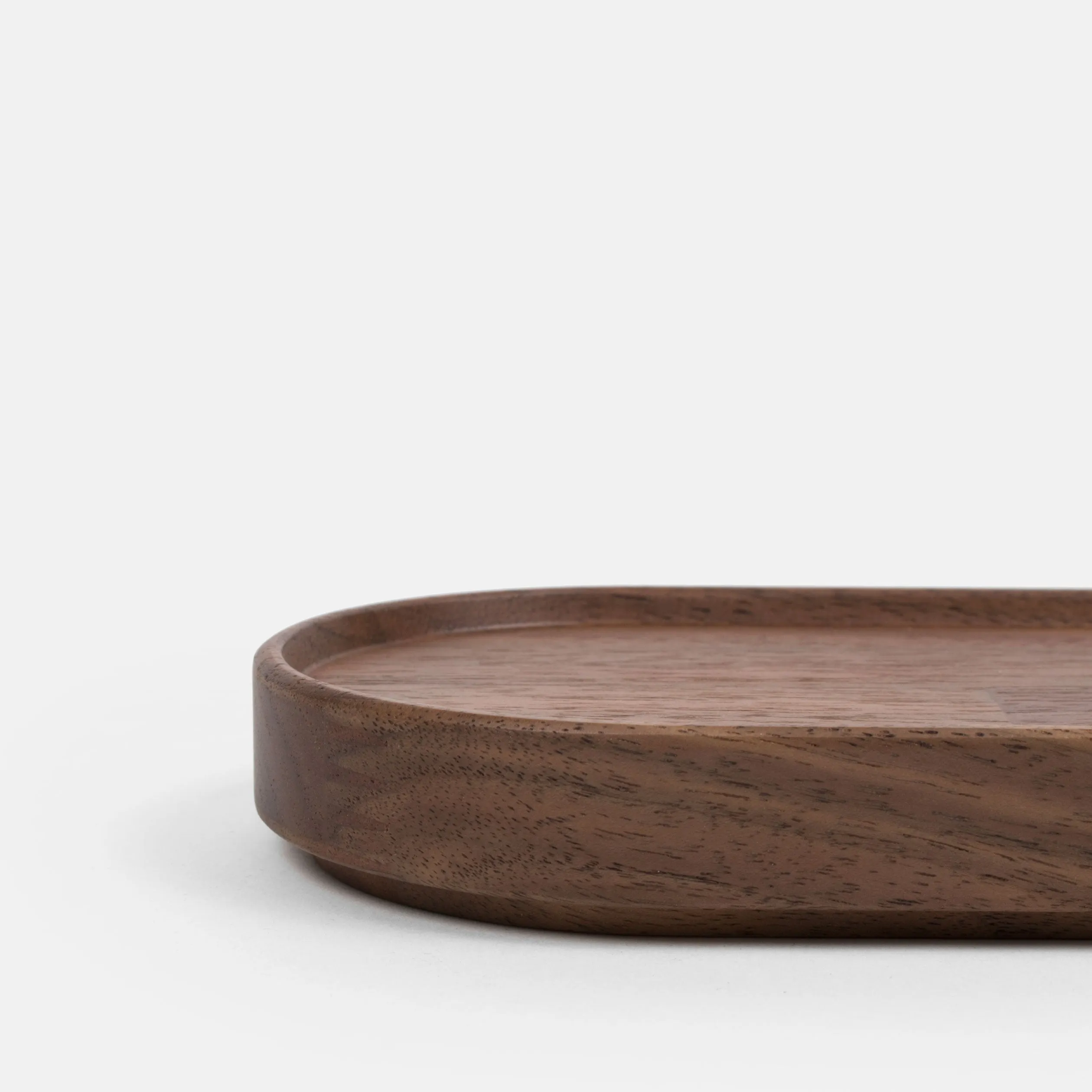 Short Oval Walnut Tray