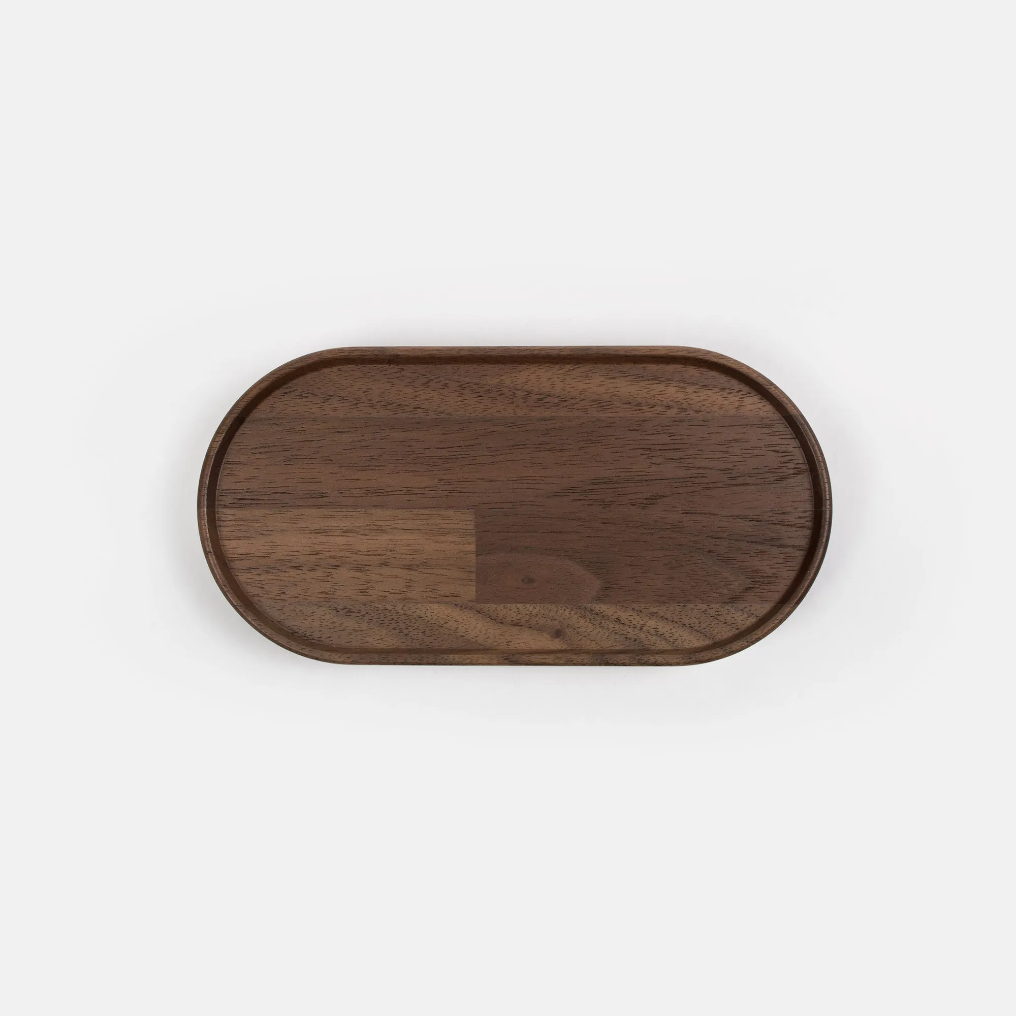 Short Oval Walnut Tray