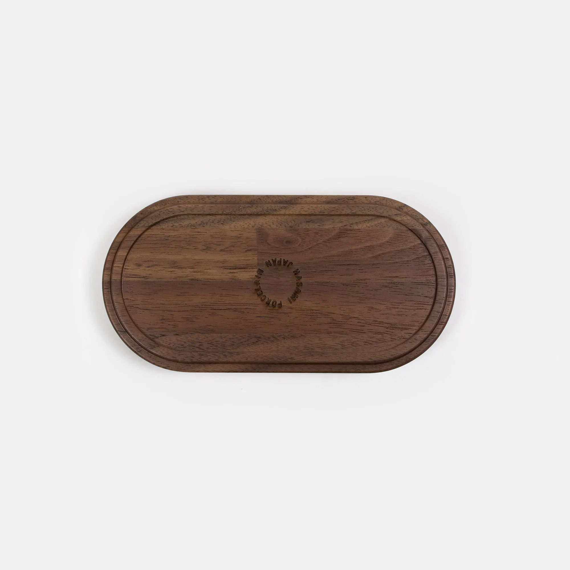 Short Oval Walnut Tray