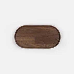 Short Oval Walnut Tray