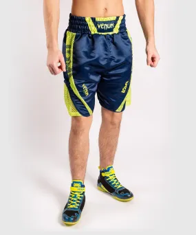 Shorts de boxeo Venum Origins - Azul/Amarillo