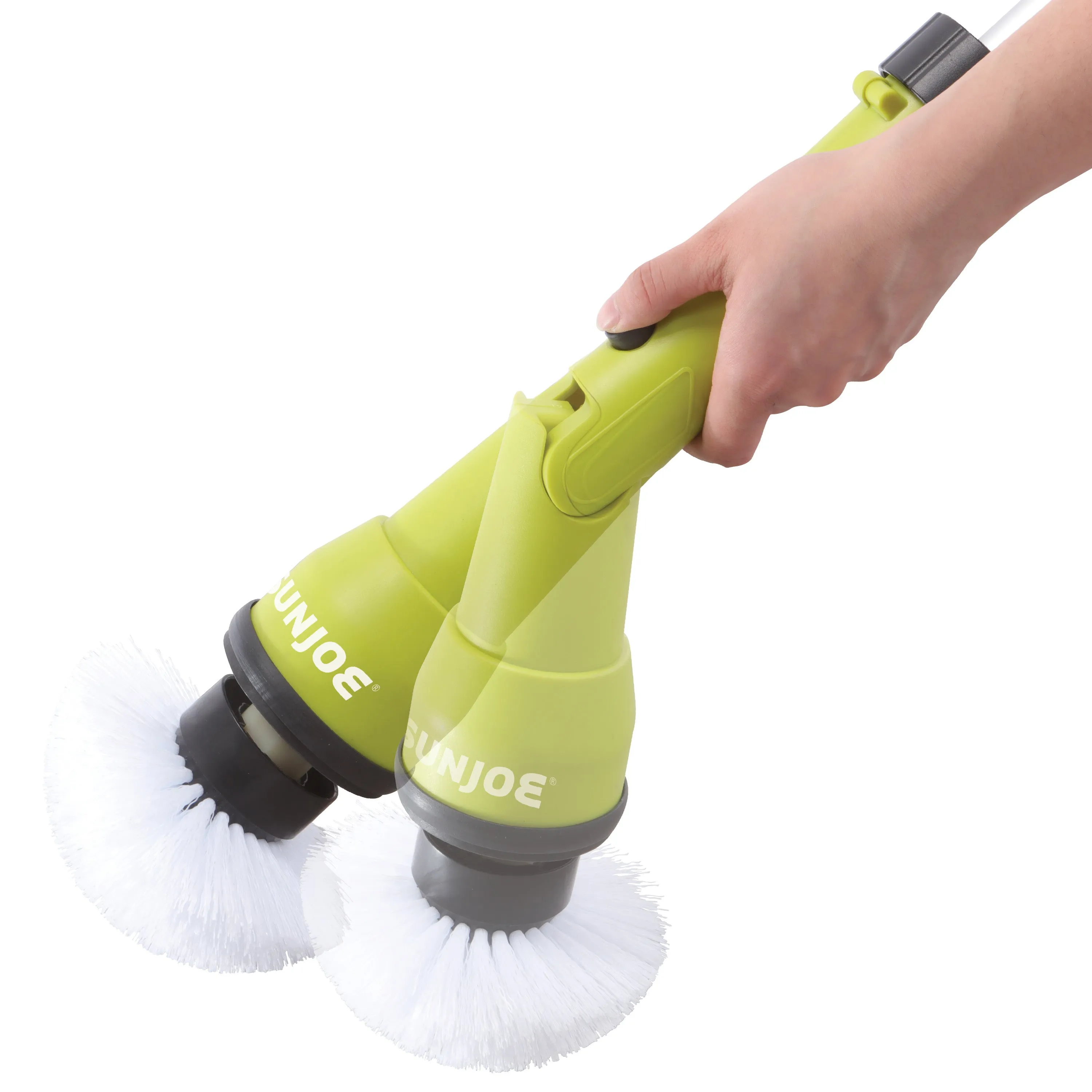 Sun Joe 24V-PWSCRB-CT 24V IONMAX Cordless Heavy-Duty Indoor/Outdoor Power Scrubber | W/ 4 Cleaning Attachments | Multi-Purpose 1000-OPM Oscillating Scrubber Head | For Grout, Tile, Bathtubs, Tire Rims and More | Tool Only