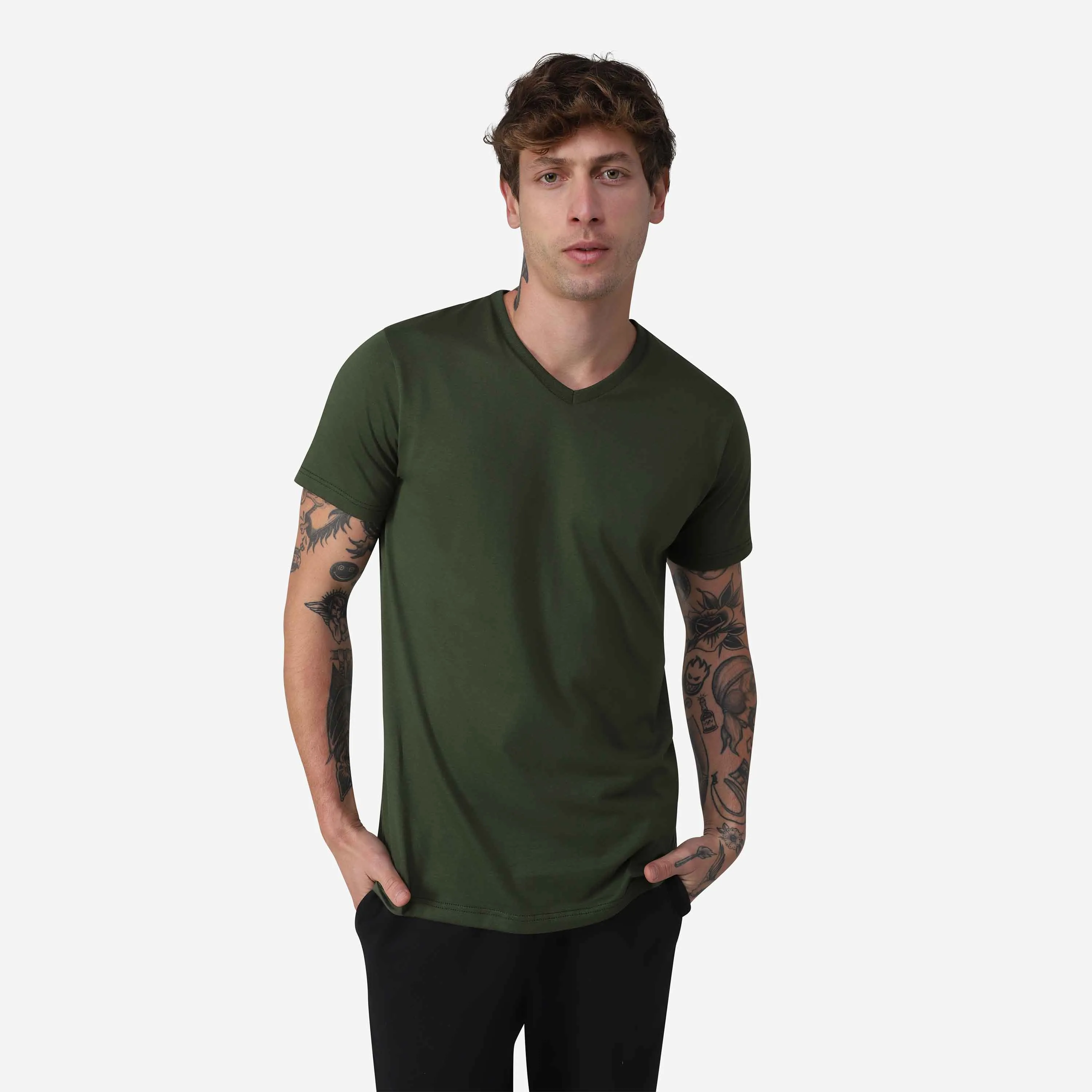 Tech T-Shirt Anti Odor Gola V Masculina - Verde Selva