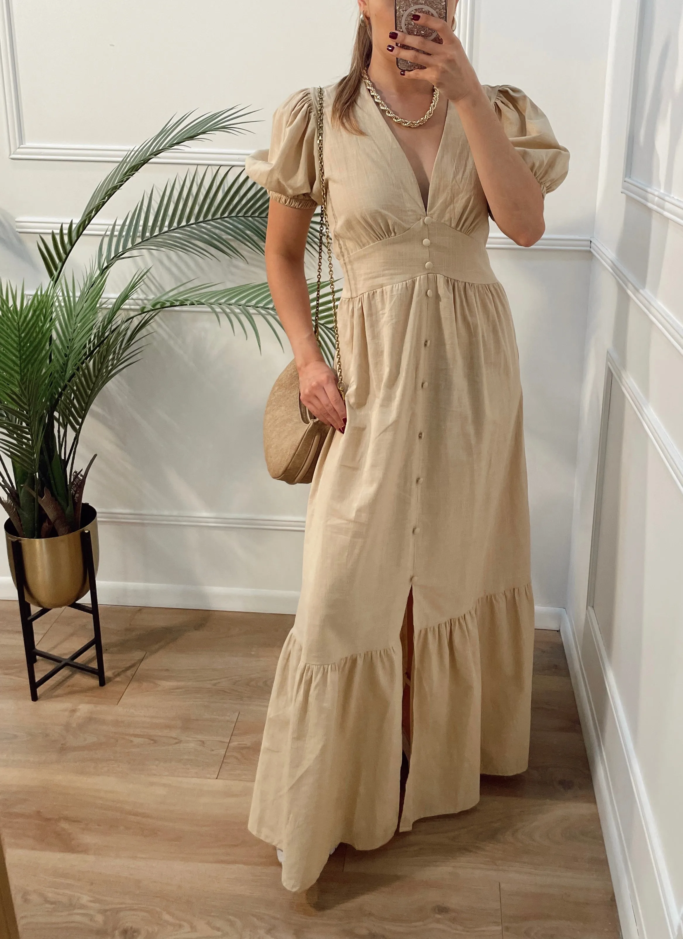 Vestido beige