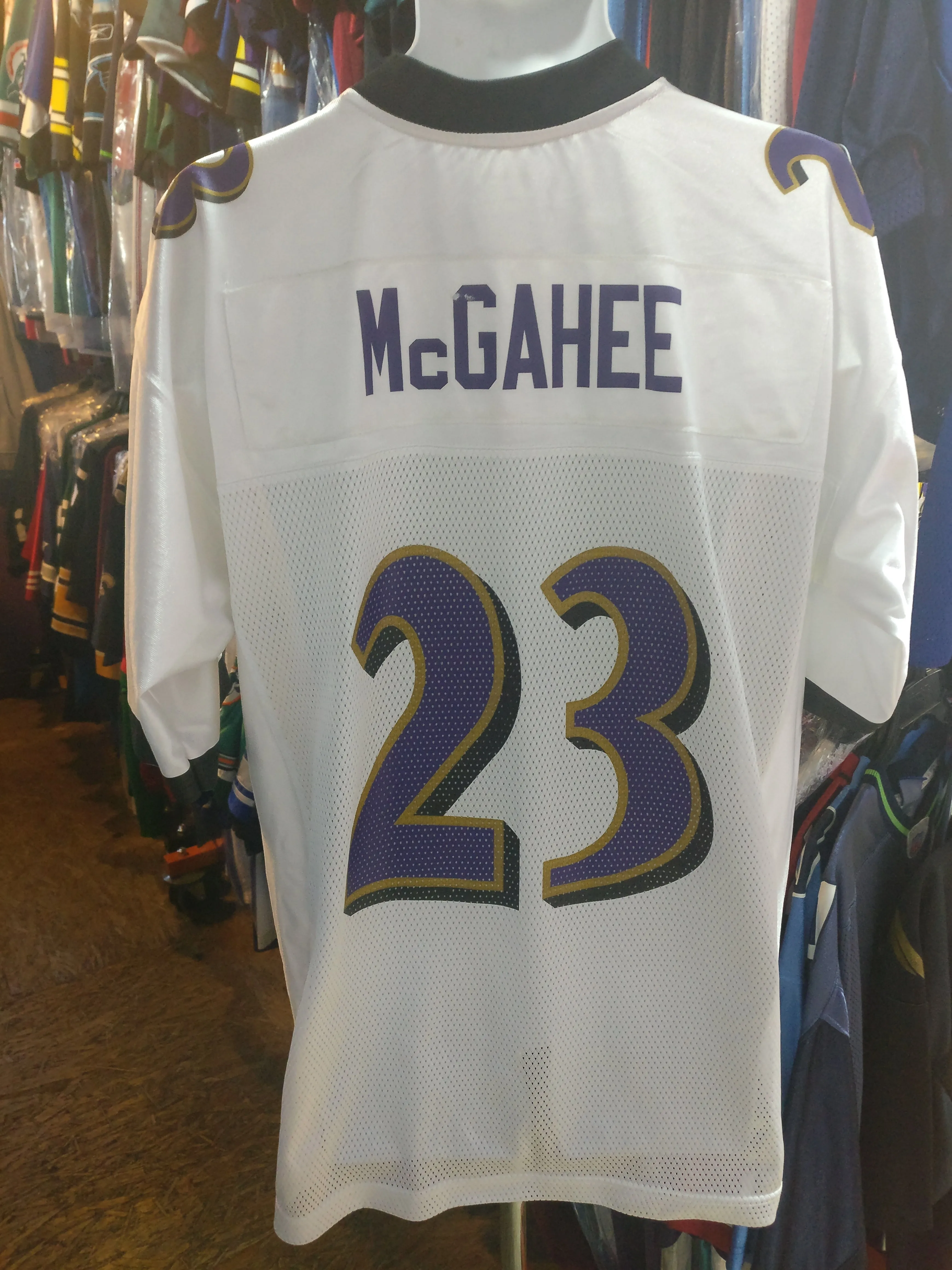 Vintage #23 WILLIS McGAHEE Baltimore Ravens NFL Reebok Jersey L