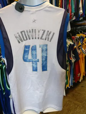 Vintage #41 DIRK NOWITZKI Dallas Mavericks NBA Reebok Jersey M