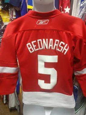 Vintage #5 BEDNARSH Detroit Red Wings NHL Reebok Jersey YS/YM