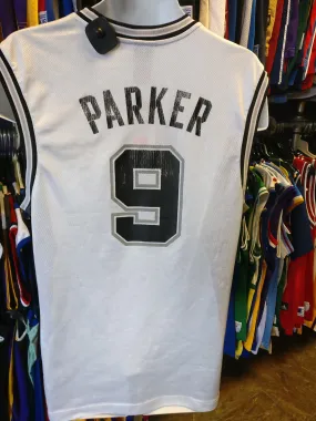 Vintage #9 TONY PARKER San Antonio Spurs NBA Reebok Jersey M