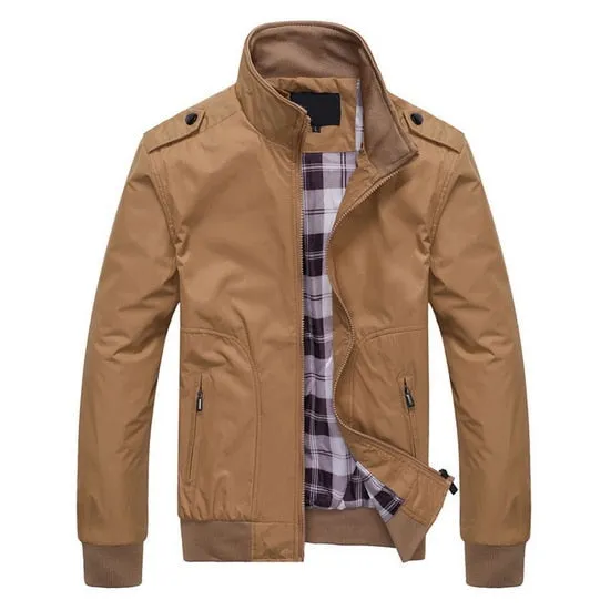 Windbreaker Male Khaki Jacket